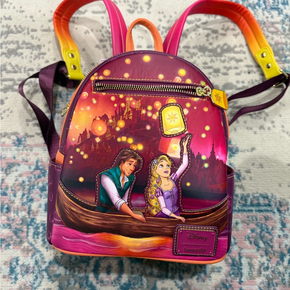 Loungefly Disney Tangled Backpack - Purple and Orange